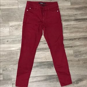 Red jeggings